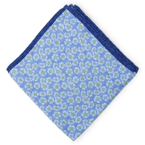 Eseeola Lodge Reversible: Silk Pocket Square - Blue