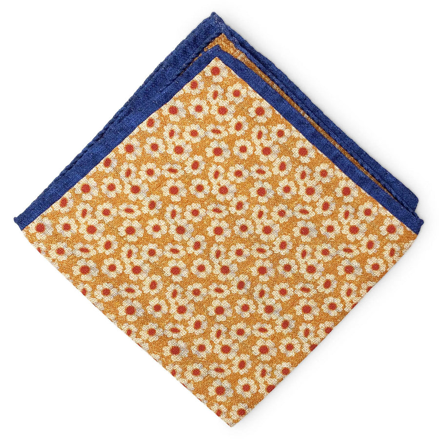 Eseeola Lodge Reversible: Silk Pocket Square - Orange