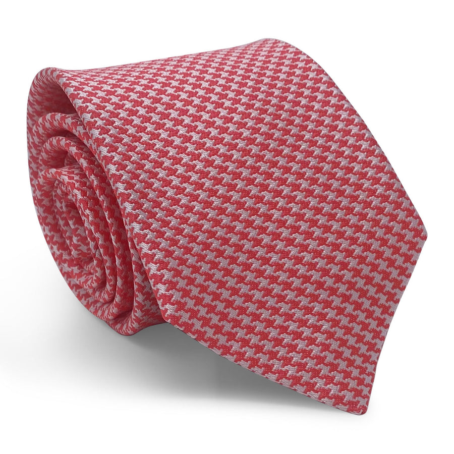 Houndstooth: Tie - Red/White