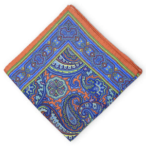 Spyglass: Silk Pocket Square - Orange