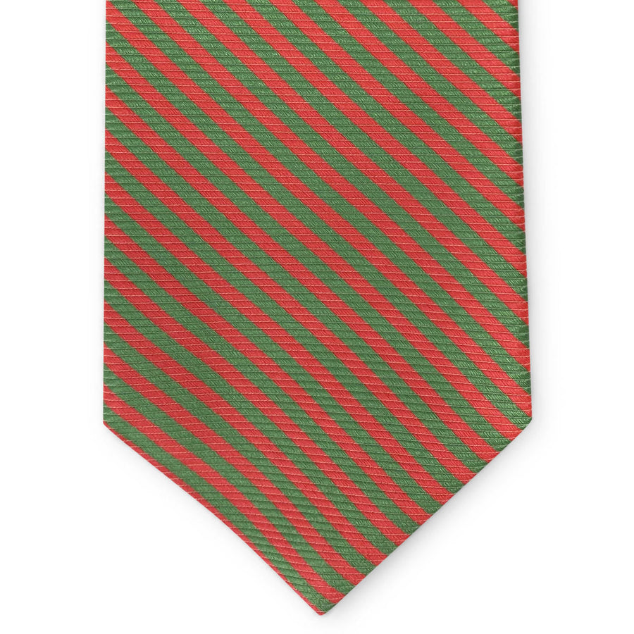Thin Stripes: Tie - Red/Green
