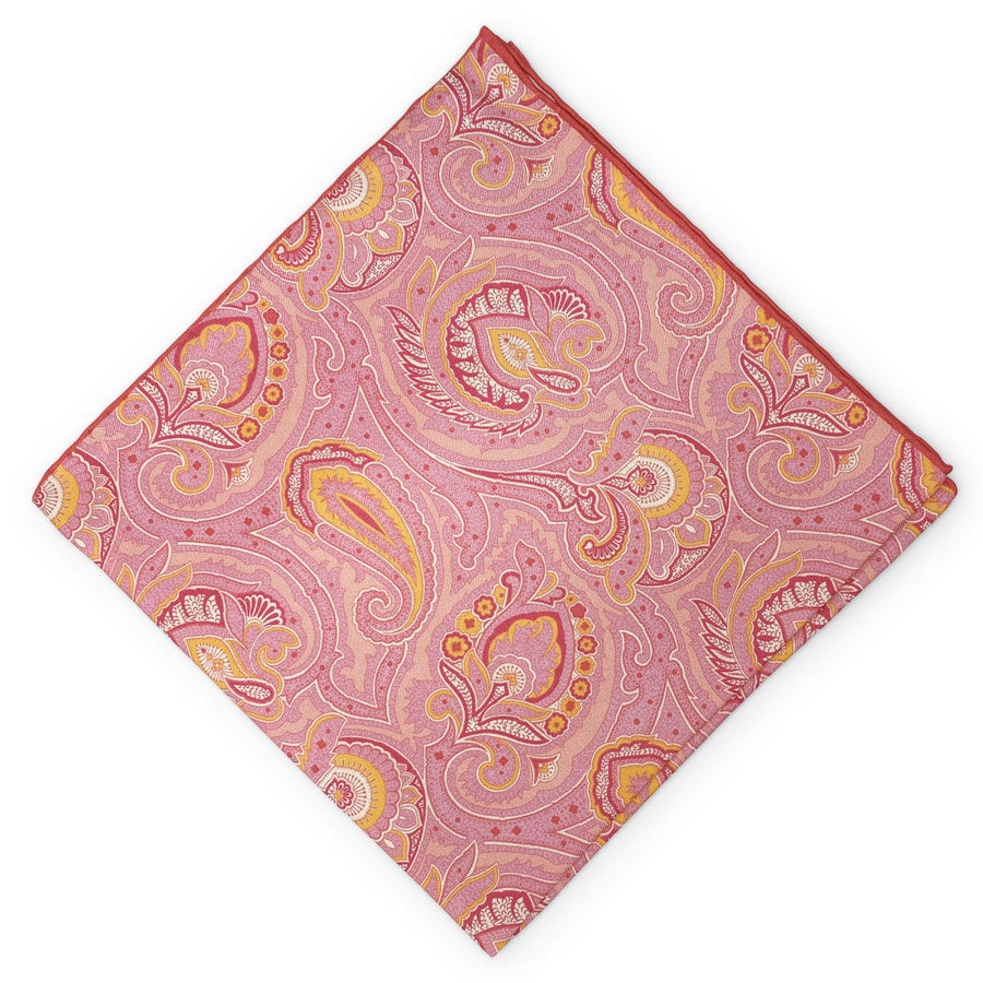 Fleetwood: Silk Pocket Square - Coral