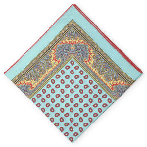 McCartney: Silk Pocket Square - Aqua