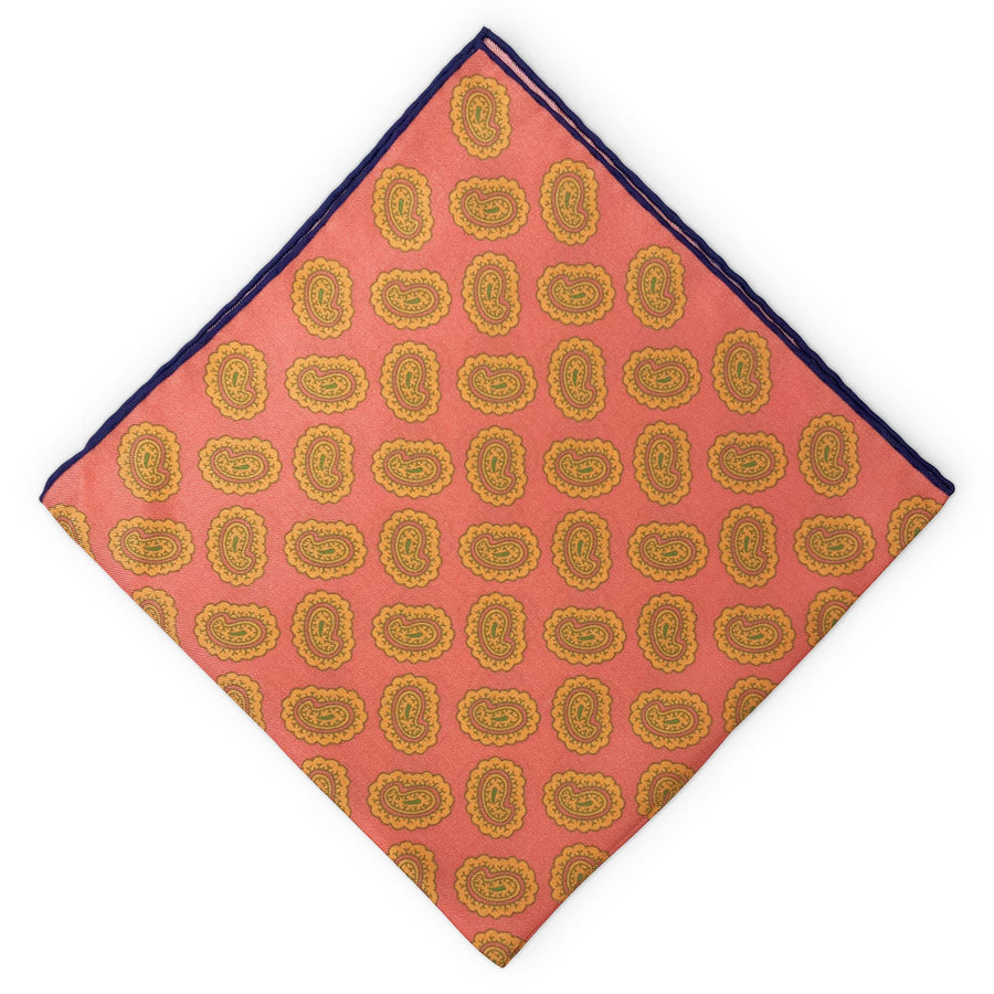 Grande Pine: Silk Pocket Square - Pink