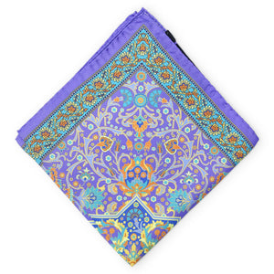 Holden: Silk Pocket Square - Purple/Aqua