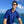 Load image into Gallery viewer, Upcycled Surf Polo: Palmetto Moon - Deep Blue

