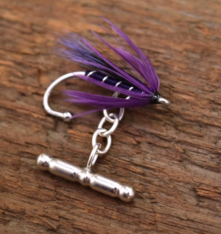 American Made Collared Greens Cufflinks - Fly Fishing Made in the USA