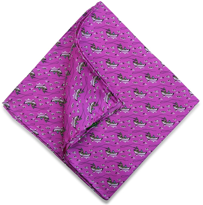 American Made Collared Greens Pocket Squares Purple Made in the USA