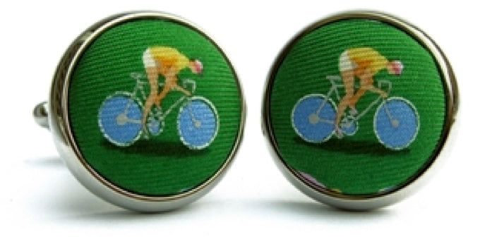 Bicycle Race: Cufflinks - Green