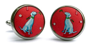 Dogleg on Six: Cufflinks - Coral