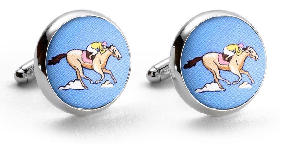 And They're Off: Cufflinks - Blue