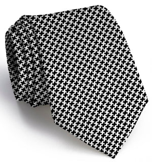 American Made Collared Greens Tie Black/White Made in the USA