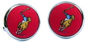 Polo Match: Cufflinks - Red