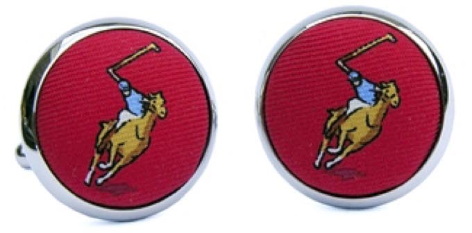 Polo Match: Cufflinks - Red