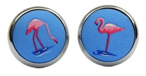 Flamingo Flamenco: Cufflinks - Blue