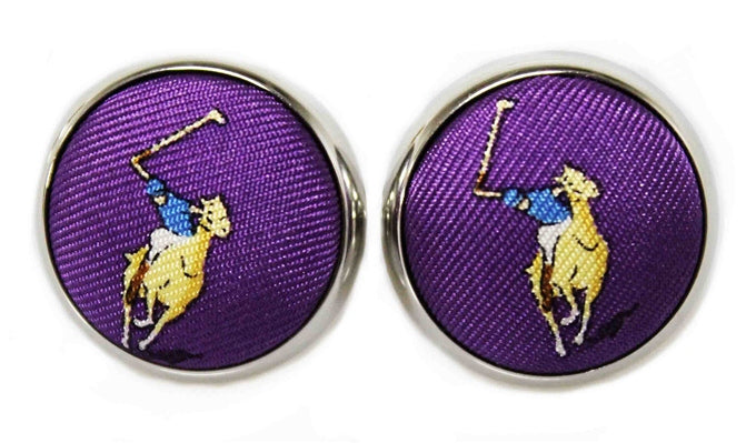 Polo Match: Cufflinks - Purple