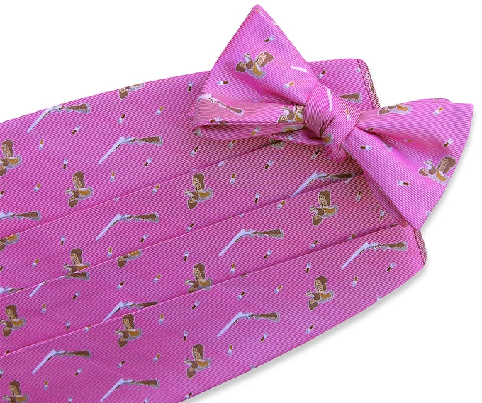 American Made Collared Greens Cummerbund Sets Pink Made in the USA