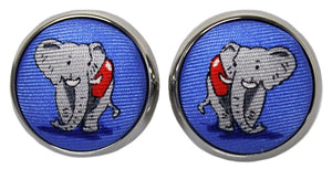 Elephant Club Med: Cufflinks - Blue