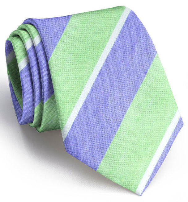 American Made Collared Greens Tie Lime/Violet Made in the USA