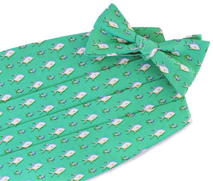 American Made Collared Greens Cummerbund Sets Green Made in the USA