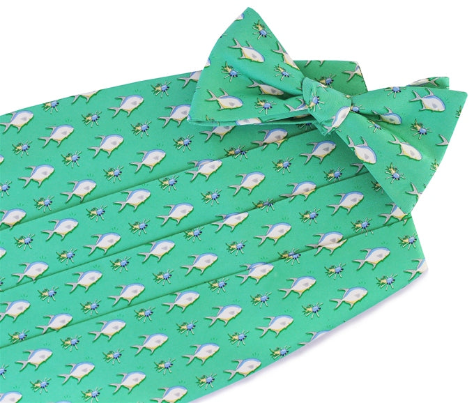 American Made Collared Greens Cummerbund Sets Green Made in the USA