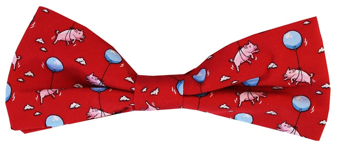 When Pigs Fly: Boys Bow Tie - Red