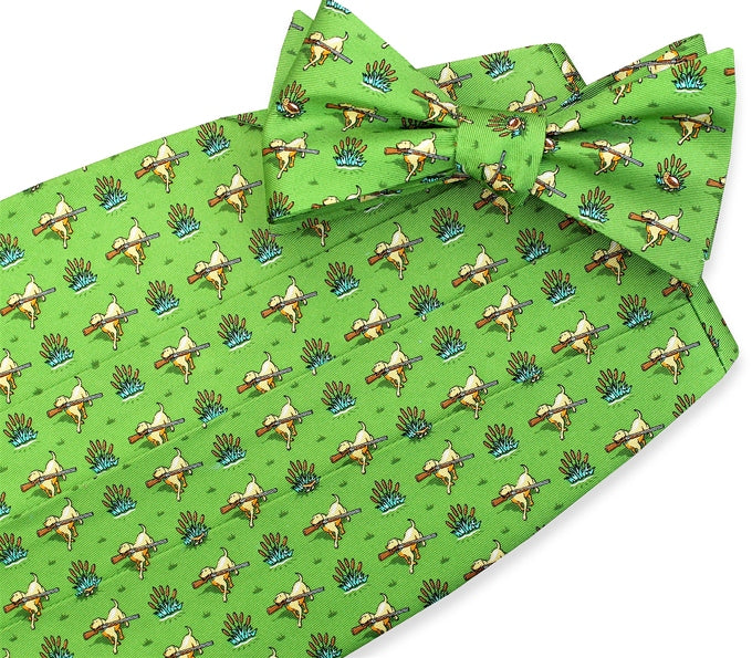 American Made Collared Greens Cummerbund Sets Green Made in the USA