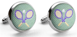 Tennis Racket: Cufflinks - Mint