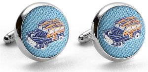 Woody: Cufflinks - Turquoise