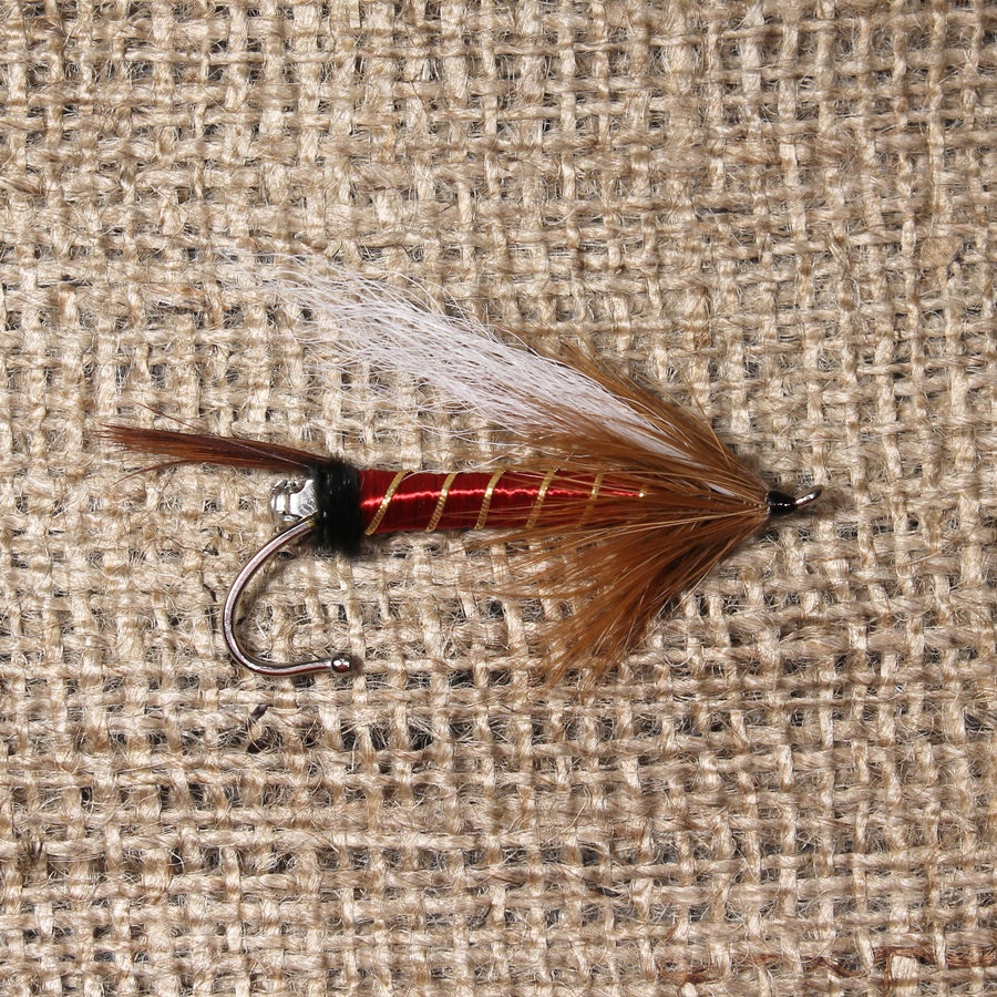 American Made Collared Greens Fly Fishing Lapel Pins Brown|Red Made in the USA