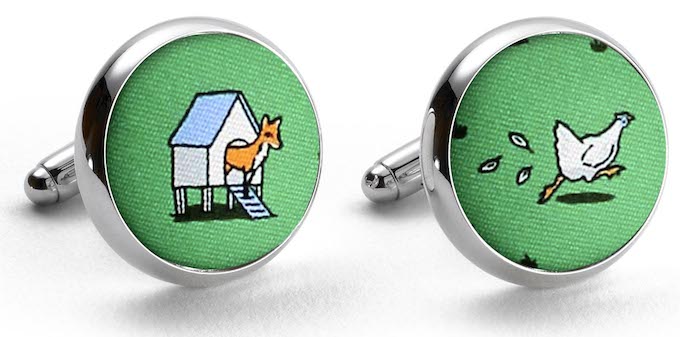 Fox in the Hen House: Cufflinks - Green