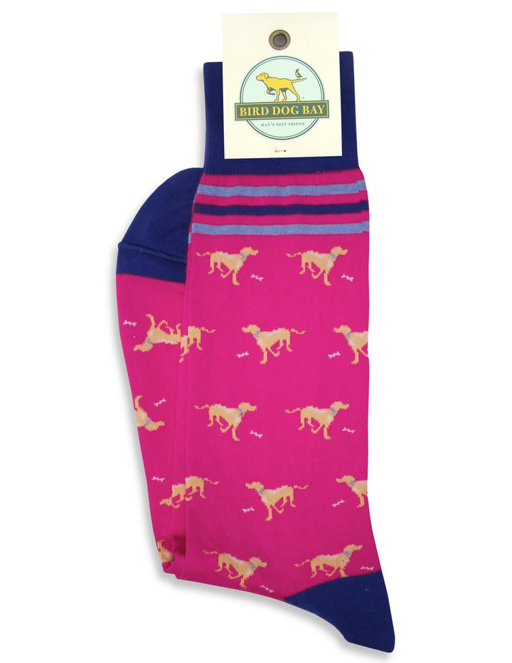 American Made Collared Greens Socks Pink Made in the USA