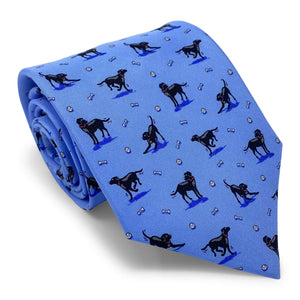 Black Lab Heaven: Tie - Light Blue