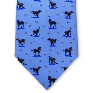 Black Lab Heaven: Tie - Light Blue