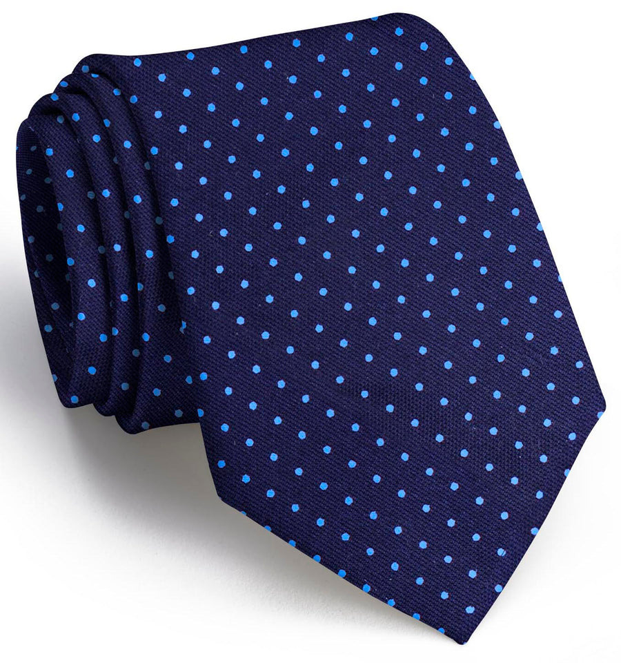 American Made Collared Greens Tie Navy/Blue Made in the USA