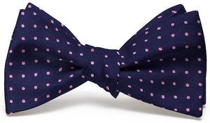 Sutton Spots: Bow Tie - Navy/Pink