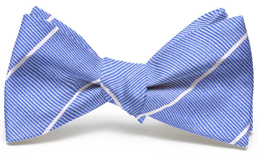 Sheffield Stripe: Bow Tie - Blue/White