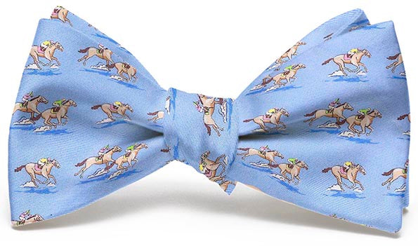 And They're Off: Boys Bow Tie - Blue