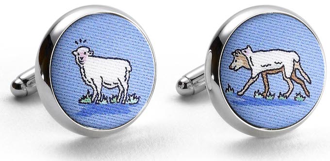 Wolf in Sheep's Clothing: Cufflinks - Blue