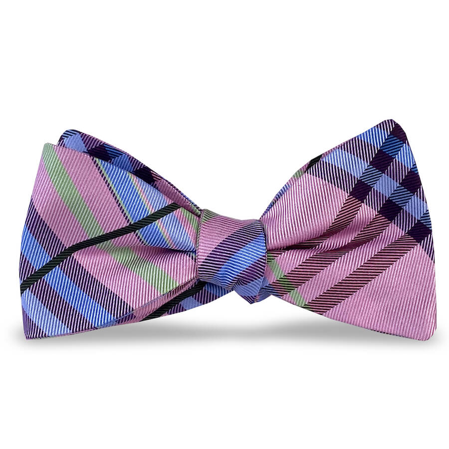 Neapolitan Plaid: Bow Tie - Pink