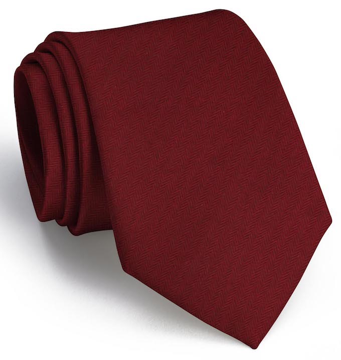 American Made Collared Greens Tie Red Made in the USA