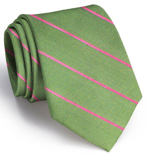 American Made Collared Greens Tie Olive/Pink Made in the USA