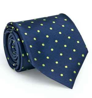 Spot On: Tie - Dark Blue/Lime