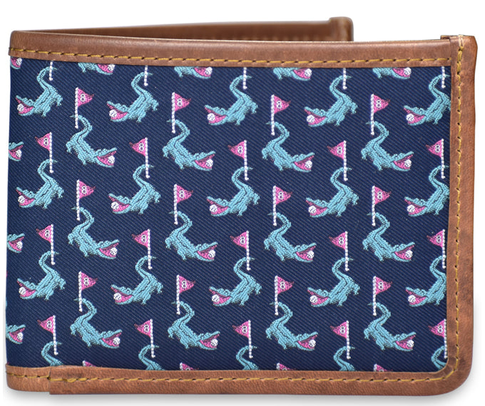 American Made Collared Greens Wallets Navy Made in the USA