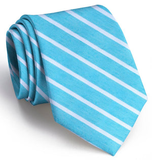 American Made Collared Greens Tie Turquoise/White Made in the USA