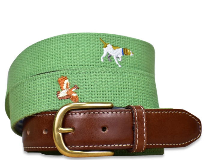 L'Appartement 【GOOD GRIEF!】 Border Belt Good Point: Embroidered Belt - Sage – Collared Greens