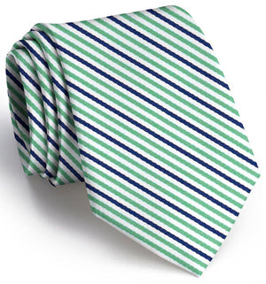 American Made Collared Greens Tie Green/Navy Made in the USA