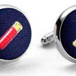 Load image into Gallery viewer, Shotgun Shells: Woven Silk Cuffllinks - Navy
