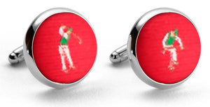 Slice: Woven Silk Cuffllinks - Red