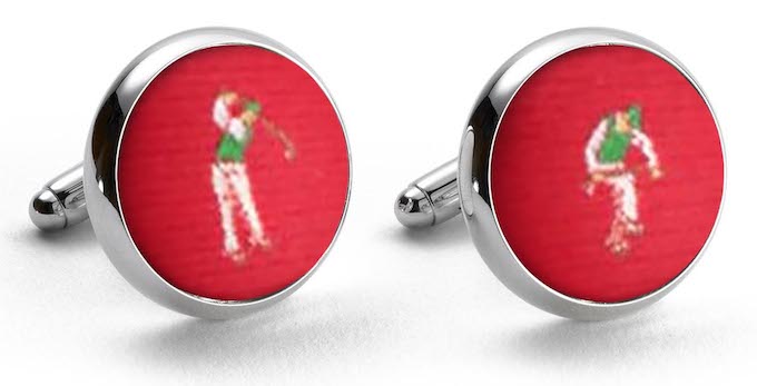 Slice: Woven Silk Cuffllinks - Red